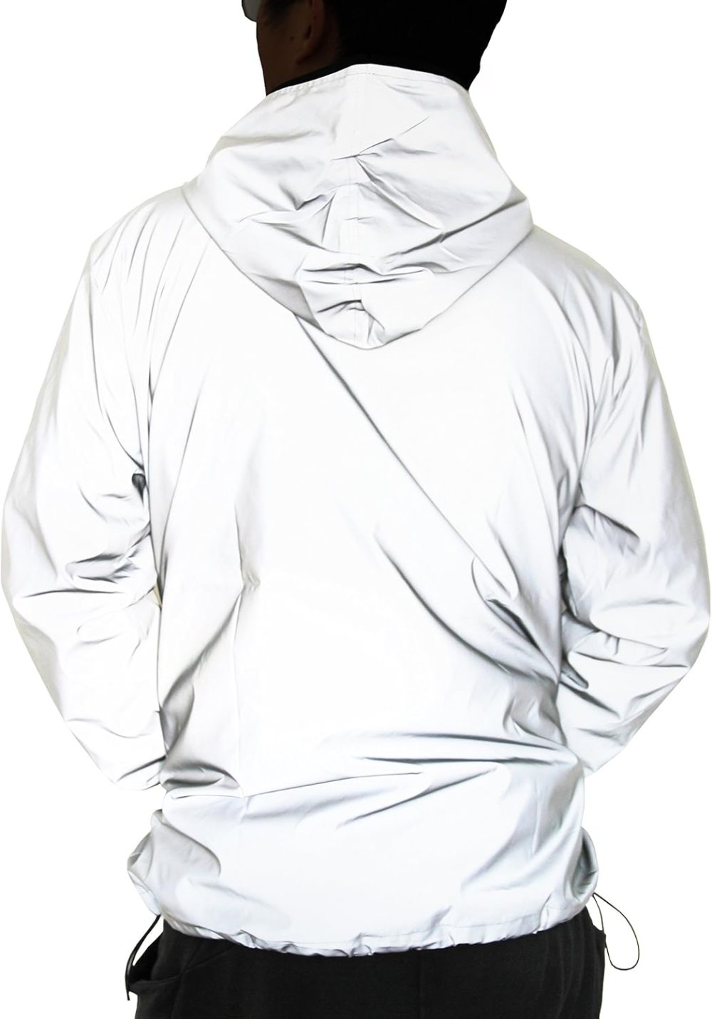 Reflective Coat Hooded Windbreaker Fashion Runing Pocket Jacket - Image 2